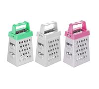 COMNICO Mini rallador de queso, 3 piezas de acero inoxidable con asa, ralladores profesionales para cortar queso de cocina, queso, jengibre, verduras