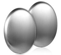 COMNICO Paquete de 2 jabones de acero inoxidable, removedor de olores de metal, elimina el olor a cebolla, pescado, ajo de manos y piel, utensilios de cocina