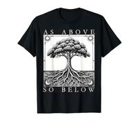como Arriba Tan Debajo del Árbol de la Vida Sol Luna Místico Goth Tarot Camiseta gráfica económica