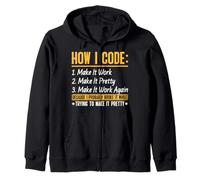 Cómo codifico lo hago funcionar Hazlo bonito Haz que funcione de nuevo Sudadera con Capucha