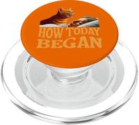 Cómo comenzó Hoy Cat Me despertó temprano Otra Vez Cat Alarm Miau PopSockets PopGrip para MagSafe