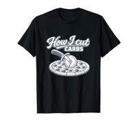 Cómo Corte carbohidratos Pizza Divertida ingeniosa Word Play Meme Y2K Ironic Camiseta