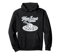 Cómo Corte carbohidratos Pizza Divertida ingeniosa Word Play Meme Y2K Ironic Sudadera con Capucha