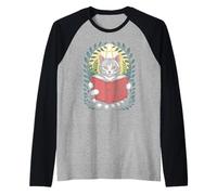 Cómo dominar a la humanidad Libro de lectura de gatos Gatito Amante del gato Camiseta Manga Raglan