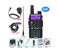 (Como en la foto A) Walkie Talkie UV 5R, radio CB portátil de 8 W, transceptor de doble banda VHF UHF