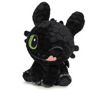Cómo entrenar a tu dragón - Dragón nocturno negro inspirado en Sindiente - Peluche y muñeco de tela - varios modelos y tamaños - suave peluche para niños y fans (ojos brillantes 18 cm)