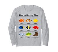 Cómo identificar Peces Pescado Divertido Identificación Pescador Manga Larga