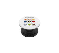 Cómo identificar Peces Pescado Divertido Identificación Pescador PopSockets PopGrip Adhesivo