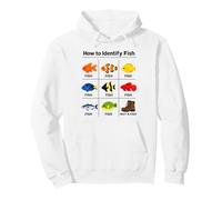Cómo identificar Peces Pescado Divertido Identificación Pescador Sudadera con Capucha