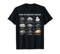 Cómo identificar Rocas Geología Amante Mineral Hunting Science Camiseta