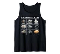 Cómo identificar Rocas Geología Amante Mineral Hunting Science Camiseta sin Mangas