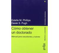 Cómo obtener un doctorado (SIN COLECCION)