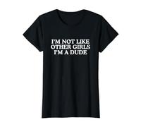 como Otras Chicas Soy Un Amigo Divertido Desarticulado Gen Z Meme Tomboy Camiseta gráfica económica, Mujer, Negro, M