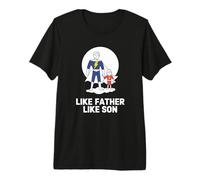 como Padre como Hijo Orgulloso papá Entusiasta de la crianza Camiseta Premium