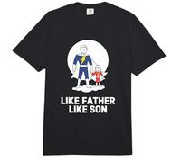 como Padre como Hijo Orgulloso papá Entusiasta de la crianza Comfort Colors Adult Heavyweight T-Shirt