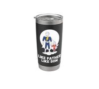 Como padre como hijo orgulloso papá entusiasta de la crianza Vaso térmico de acero inoxidable de doble pared
