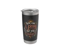 Cómo puedo orar por ti hoy Boho Christian Faith Sun Vaso térmico de acero inoxidable de doble pared