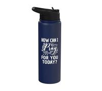 Cómo puedo orar por ti hoy Oración cristiana Fe en Jesús Stainless Steel Insulated Water Bottle
