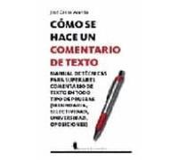 Cómo se hace un comentario de texto (SIN COLECCION)
