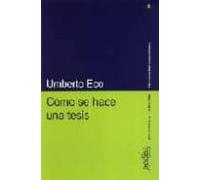 Como Se Hace Una Tesis: Tecnicas Y Procedimientos De Estudio Inv Estig