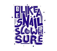 Como un caracol pero muy lento Calcomanías de pared de PVC 64x80.5cm No se cae Azul oscuro