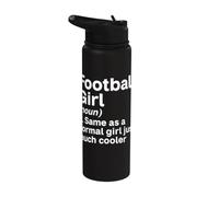 Como una chica normal, una chica de fútbol mucho más fresca Stainless Steel Insulated Water Bottle