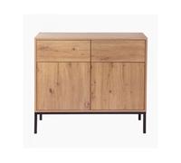 Casâme Cómoda 2 Puertas 2 Cajones Decoración Roble - L90 X H80 Cm