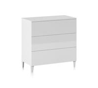 Cómoda 3 cajones plex blanco 80 x 76 x 40 cm