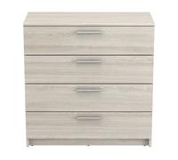 Cómoda 4 cajones l79,6 cm, decoración madera clara - costoso