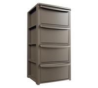 Cómoda 4 Cajones Marrón Almacenamiento Oficina Dormitorio Lavandería Artplast