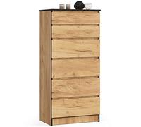 Cómoda AKORD K60 Roble Craft 60 cm 6 cajones frente en color Roble Craft 60x40x130 cm
