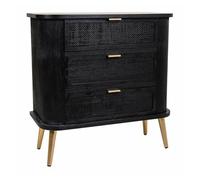 Cómoda alexandra house living negro madera mdf 35 x 81 x 80 cm