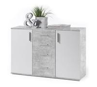 Comoda aparador bobby 120x82cm. 2 puertas y 4 cajones