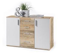 Comoda aparador bobby 120x82cm. 2 puertas y 4 cajones