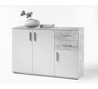 Comoda aparador bobby 120x82cm. 3 puertas y 2 cajones color gris