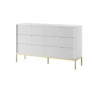 Cómoda avon 154x39x91 blanco, dorado