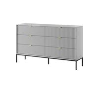 Cómoda avon 154x39x91 gris, negro