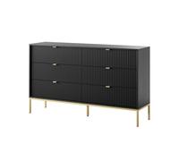 Cómoda avon 154x39x91 negro, dorado 91 cm