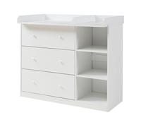 [en.casa] Mueble Cambiador bebé Beldinupp 2 en 1 93x110x55 cm Blanco