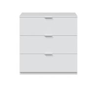 Cómoda blanca 3 cajones 80x77x38 cm