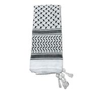 Cómoda bufanda Shemagh con flecos para la cabeza, para uso diario y eventos culturales, accesorios de reunión árabe Shemagh, Pañuelo Mili negro, Talla única