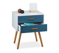Comoda cajonera escandinava aparador retro mueble auxiliar 2 cajones 11 kg