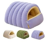 Cómoda cama para gatos monstruos, cómoda cama de felpa para mascotas, parte inferior antideslizante, extraíble y lavable, nidos de doble propósito para gatos y perros pequeños (morado, mediano)