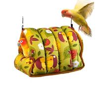 Cómoda cama para pájaros, hamaca de felpa para periquitos, cueva para acurrucarse con forro cálido, refugio de invierno para mascotas para canarios, soporte para dormir en interiores para hámster, con