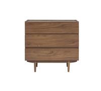 Cómoda de 3 cajones de madera oscura 80 cm SANAA