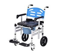 Cómoda De Noche Silla De Ruedas De Transporte Silla De Ducha De Baño Plegable Altura Ajustable De 3 Velocidades para Adultos Discapacitados Ancianos Sillas De Ruedas De Baño