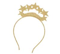 Cómoda diadema de coronas doradas, diadema de moda para mujer, diadema de novia para reuniones nocturnas