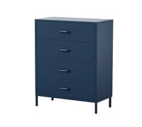 Comoda Dormitorio Metal - Carla | 80 x 101,5 x 40 cm | Comoda 4 Cajones...