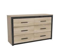 Cómoda dormitorio principal estilo industrial urano 129x77x42 cm