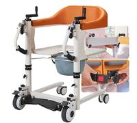 Cómoda Elevador portátil Elevador de pacientes Elevador para ancianos Silla de transferencia para el cuidado del paciente, baño portátil 4 en 1, apertura y cierre, altura ajustable, antidesl